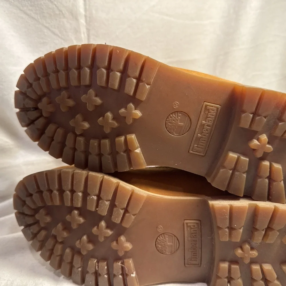 Timberland Leather 8329R Fold Down Teddy Fleece Lined Waterproof Boots Women 8.5